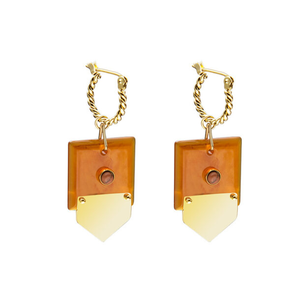 Titanium Steel Stainless Steel 14K Gold Simple Atmosphere Inlay - Image 5