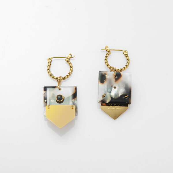 Titanium Steel Stainless Steel 14K Gold Simple Atmosphere Inlay - Image 2