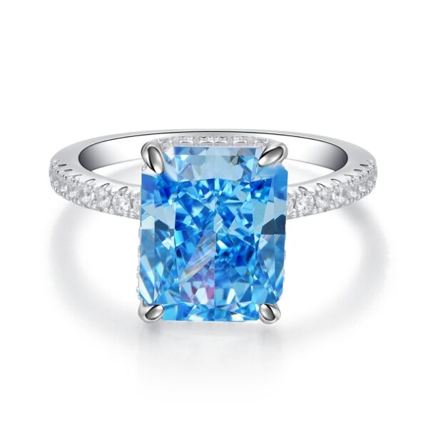 S925 Sterling Silver Ring Female High Carbon Diamond - Image 7