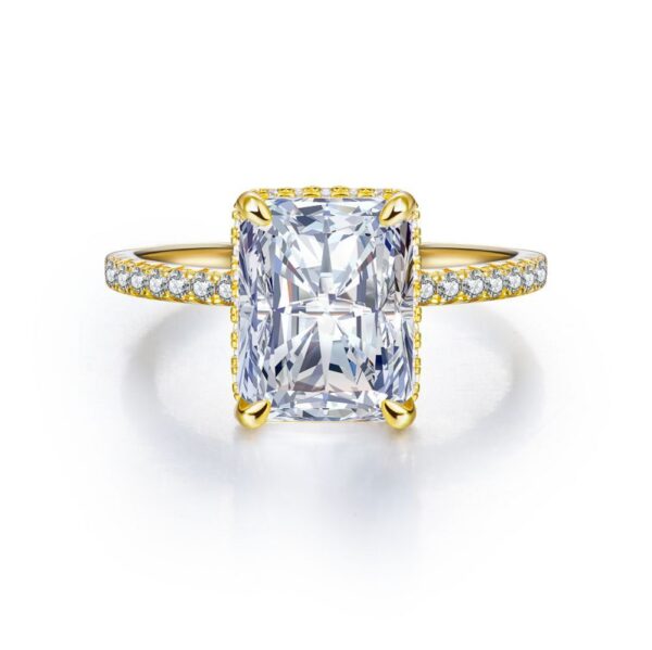 S925 Sterling Silver Ring Female High Carbon Diamond - Image 4