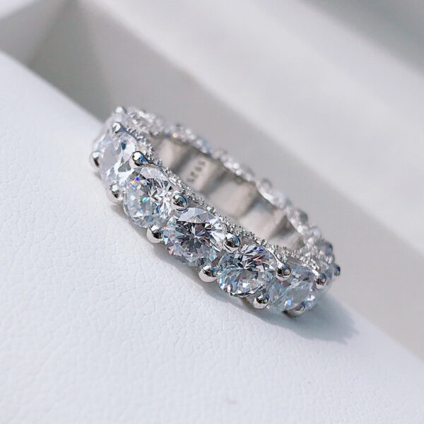 High Carbon Diamond Ring Female Moissanite - Image 5