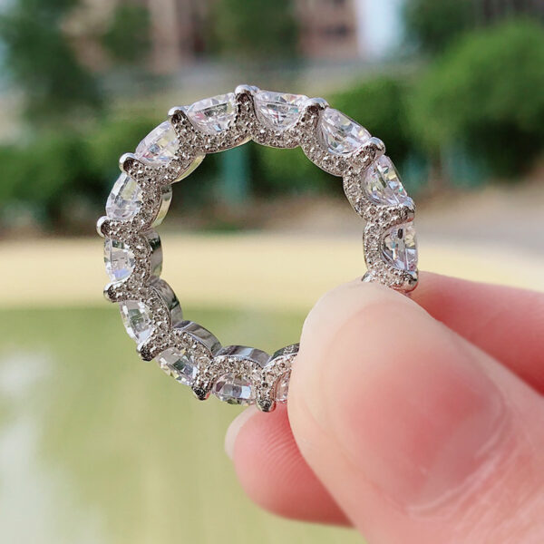 High Carbon Diamond Ring Female Moissanite - Image 4