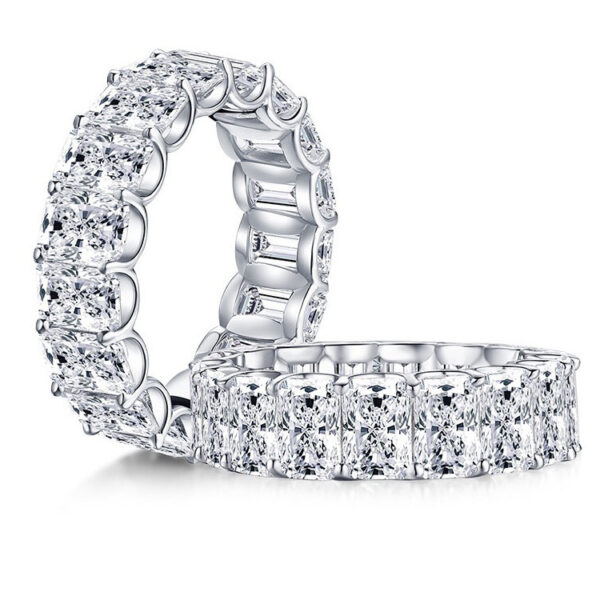 Sterling Silver Ring High Carbon Diamond Simulation - Image 7