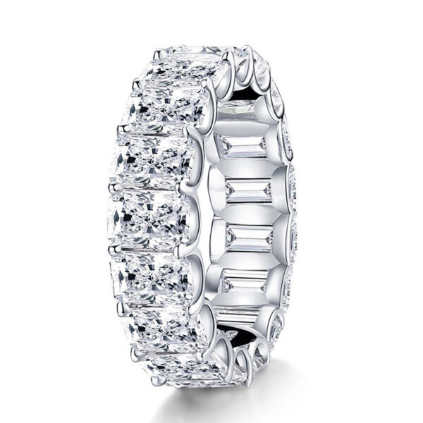 Sterling Silver Ring High Carbon Diamond Simulation - Image 10