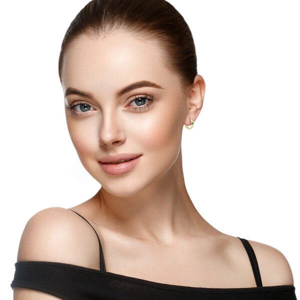 Women's Fashionable All-match Emerald Earrings - Image 3