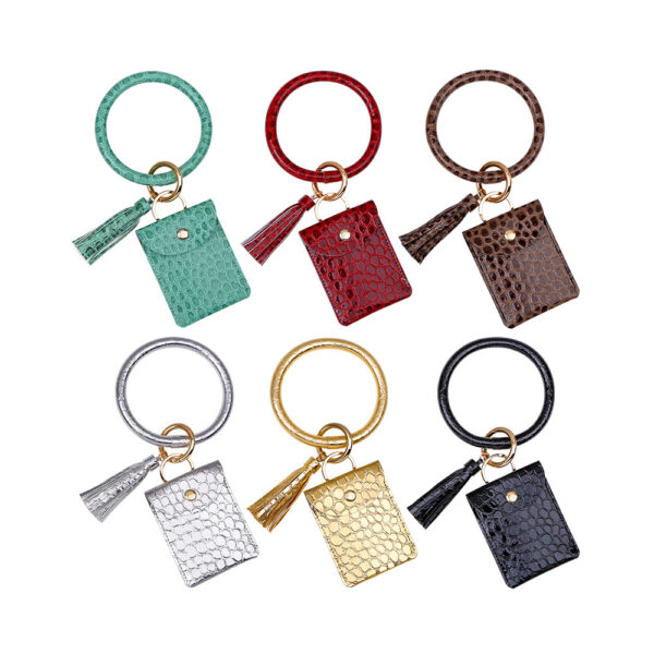 European And American PU Wrist Keychain Pendant - Image 10