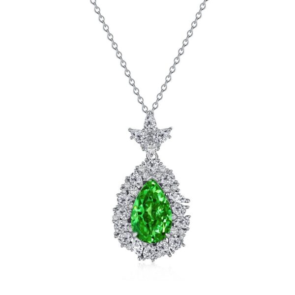 S925 Sterling Silver High Carbon Diamond Necklace For Women - Image 2