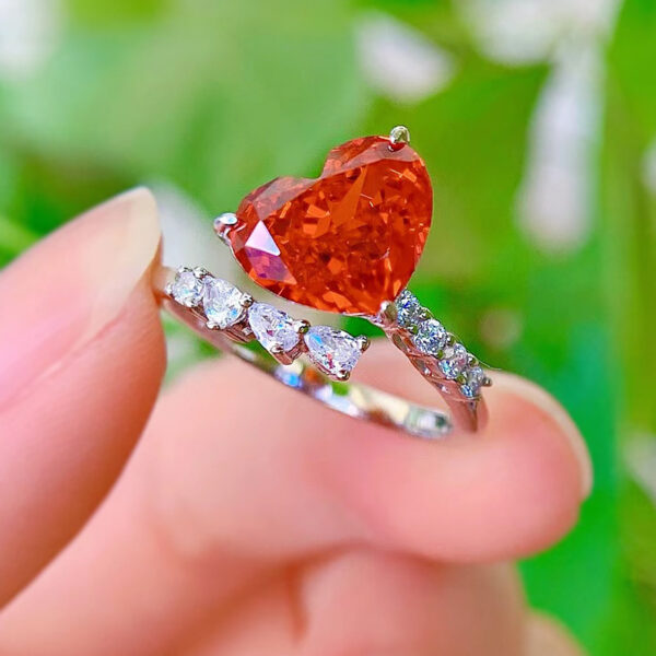 Sterling Silver High Carbon Diamond Ring - Image 2
