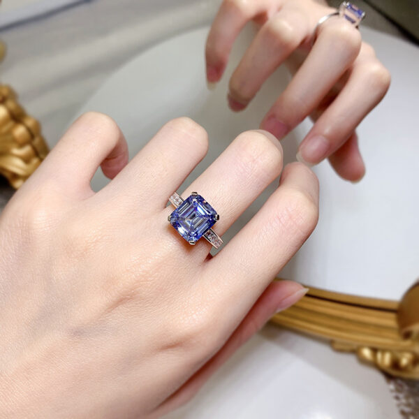 High Carbon Diamond Female European And American Style Fashion Ring - Image 5