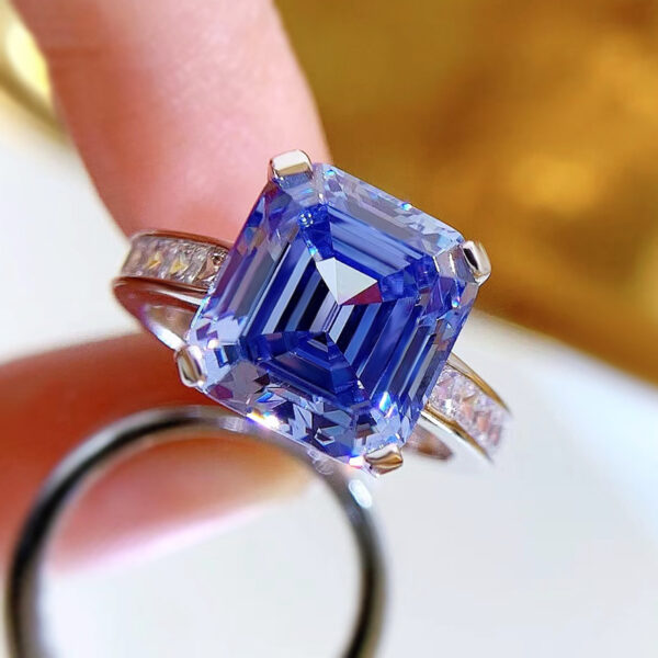 High Carbon Diamond Female European And American Style Fashion Ring - Image 3