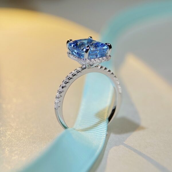S925 Sterling Silver Ring Female High Carbon Diamond - Image 8