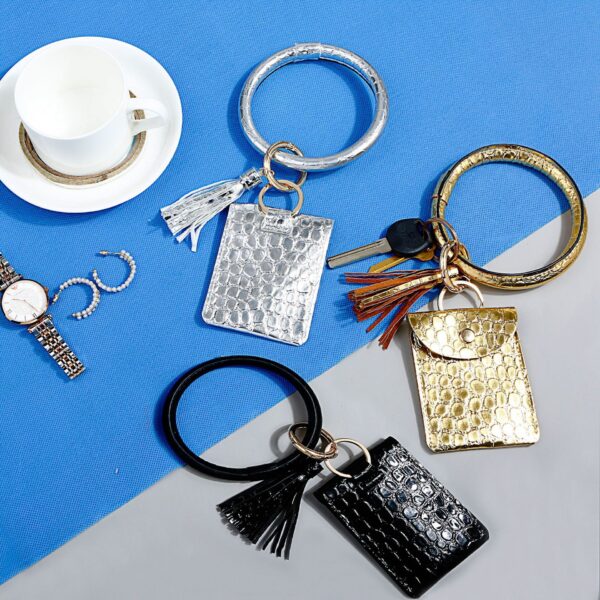 European And American PU Wrist Keychain Pendant - Image 7