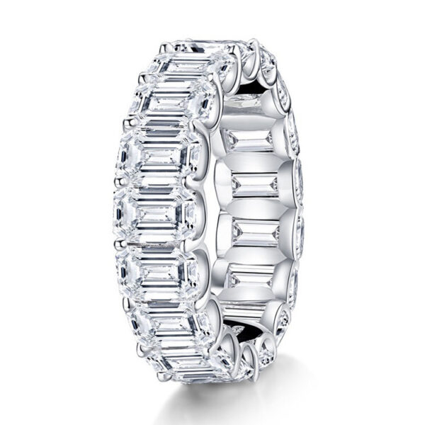 Sterling Silver Ring High Carbon Diamond Simulation - Image 9