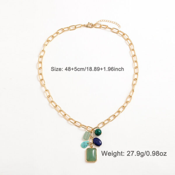 Temperament Entry Lux Color Pendant Necklace For Women European And American - Image 4