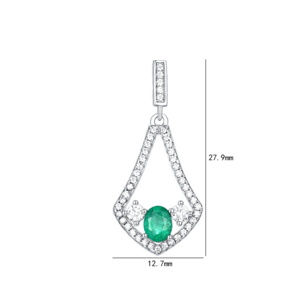Natural Emerald Earrings For Female Korean Version High Quality Zirconium Earrings S925 Silver - Image 4