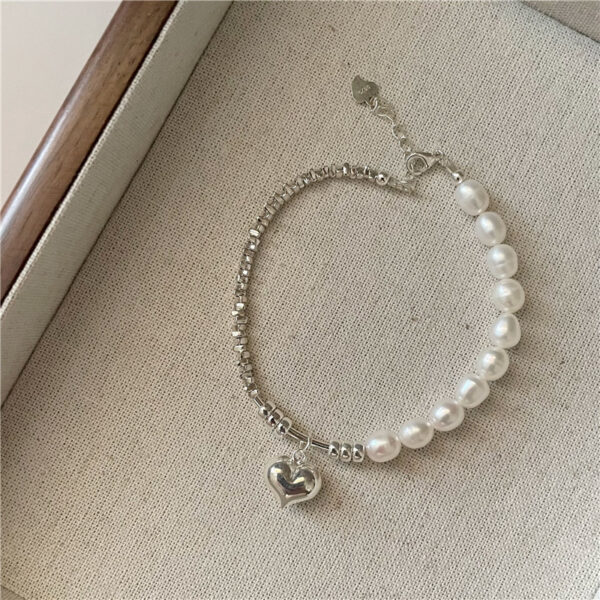 Korean Fashion Pearl Silver Necklace - Image 4
