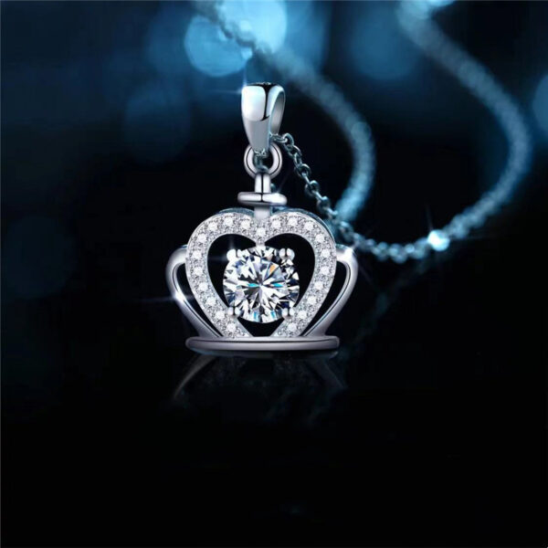 Fashion Simple Crown Diamond Necklace Clavicle Chain - Image 3
