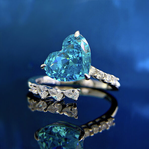 Sterling Silver High Carbon Diamond Ring - Image 5