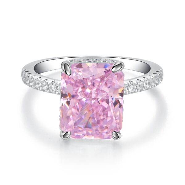 S925 Sterling Silver Ring Female High Carbon Diamond - Image 5