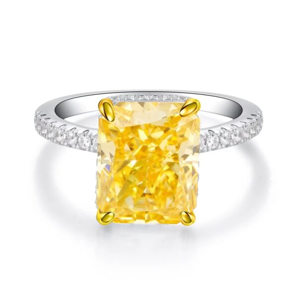S925 Sterling Silver Ring Female High Carbon Diamond - Image 3