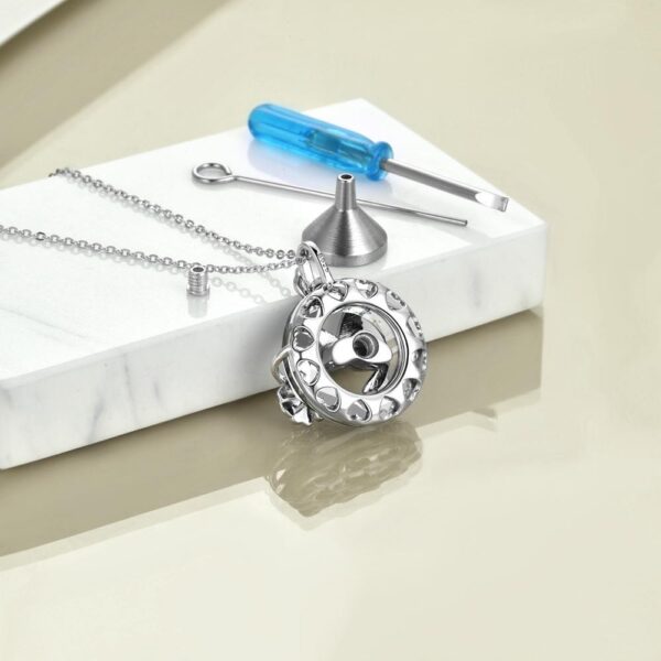 Hummingbird Urn Necklace for Ashes for Women with Crystal Sterling Silver - Image 5