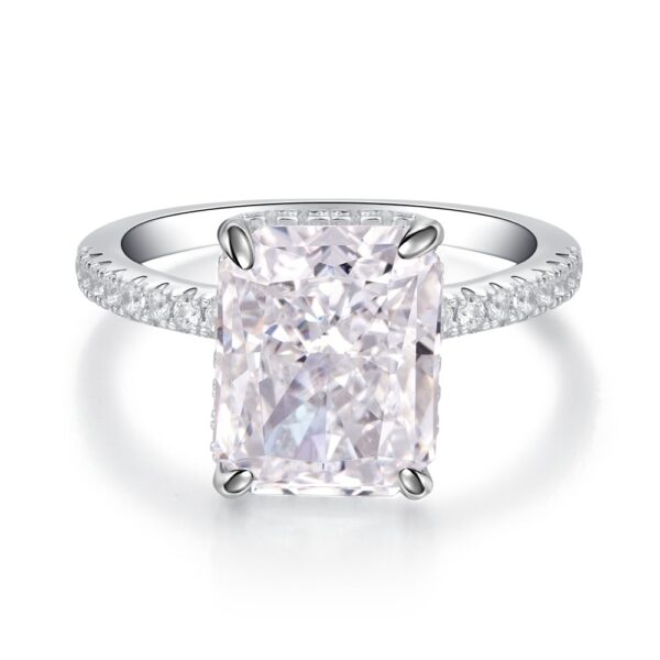 S925 Sterling Silver Ring Female High Carbon Diamond - Image 6