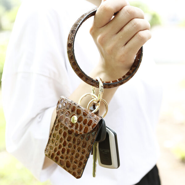 European And American PU Wrist Keychain Pendant - Image 9